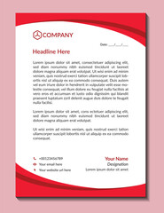 Customizable business letterhead template, A4 size with creative abstract elements, Perfect for modern corporate branding.