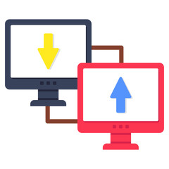 Creative design icon of system transfer