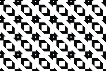Retro black and white geometric pattern background, vector abstract circle, triangle and square lines art. Trendy bauhaus pattern backgrounds op-art set
