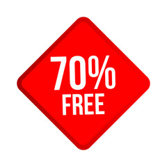 Final sale sign isolated, Final sale 70% off