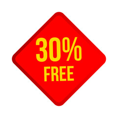 Sale labels, Banner Sale 30% free	