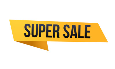 Super sale label, Super  sale banner, folder with a sign
