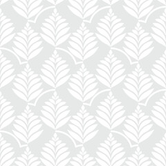 Vector illustration of geometric leaves seamless pattern. Floral organic background.