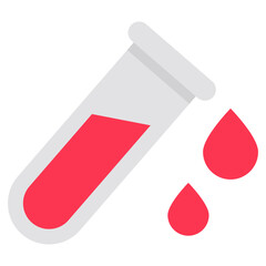 Editable flat design vector of test tube