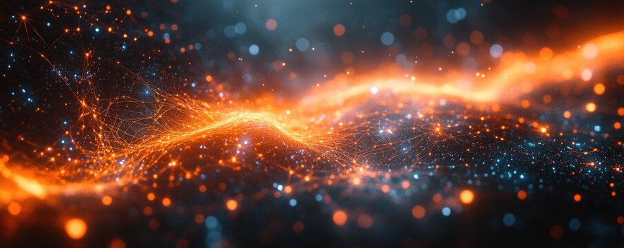 Futuristic Digital Background for Technology Networks Data Transfer AI Neural Communication Graphic Resources