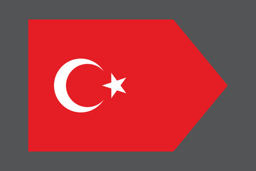 Turkey flag sign, Turkey flag vector graphic, Turkey country flag is a symbol of freedom, National Turkey flag, vector illustration
