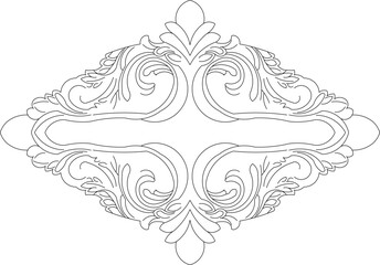 Fototapeta premium vector sketch illustration silhouette design ornament ornament classic vintage decoration.eps