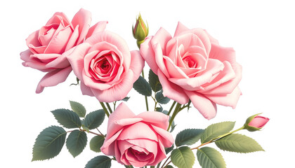 Pink Roses Bouquet, Elegant Floral Design