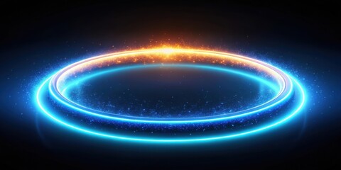 of a glowing ring with a torus effect, 4K, UHD,, glowing, ring, torus, effect, abstract, futuristic, technology, background, digital