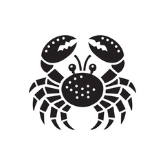 Crab vector illustration for icon or symbol, for seafood logo