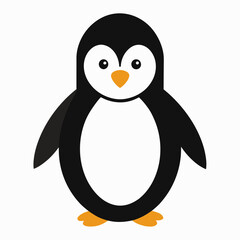 cute penguin vector icon on white background