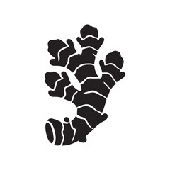 Ginger silhouette, spice Illustration silhouette