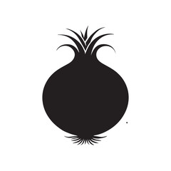 Onion silhouette icon illustration template for many purpose. Isolated on white background