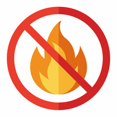 no fire vector icon with white background
