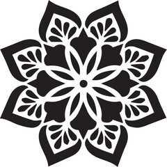 Beautiful flower art and mandala vector design