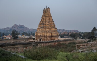 Hemakuta Hill Temple Complex in Hampi. India