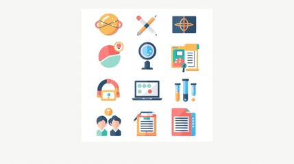 240 Icons Of Education, Baby, Motherhood, Writing, Painting, Photograph, Chemistry, Computer