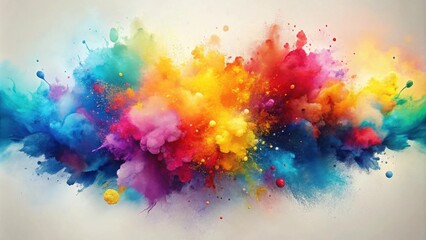 An abstract explosion of color, a vibrant burst of rainbow hues, creating a dynamic and energetic artistic composition.