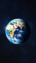 Obraz premium Planet Earth from Space, Africa and Asia View
