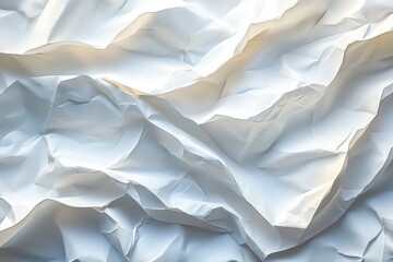 Obraz premium White Creased Crumpled Glue Paper Texture Abstract Background