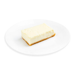 Cheesecake cake, cheese, on a white background, isolated.