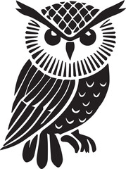 Fototapeta premium Owl silhouette vector EPS