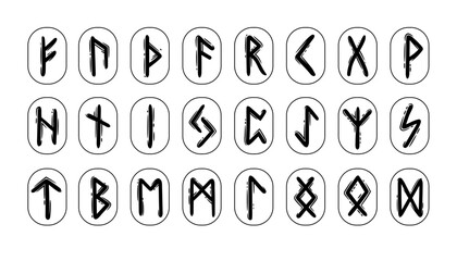 Scandinavian runes in rectangular frames