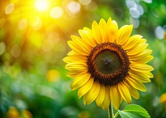 Obraz premium Captivating Sunflower Blooms in Nha Trang, Vietnam: Bright Yellow Petals Against a Backdrop of Lush Greenery, Perfect for Natural Beauty and Floral Decor Inspiration