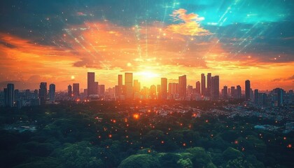Obraz premium The role of renewable energy sources in urban sustainability.