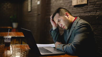 Businessman is intensely planning their work to find ways to increase their company's profits.