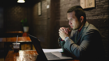 Businessman is intensely planning their work to find ways to increase their company's profits.