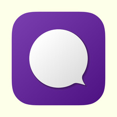 Chat app icon. Speech bubble icon