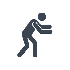 Person Pushing Object Icon