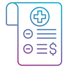 Fototapeta premium hospital bills icon element for design