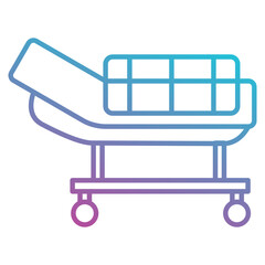 Hospital bed icon element for design