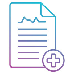 health document report icon element for design