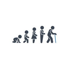 Human Aging Process Icon