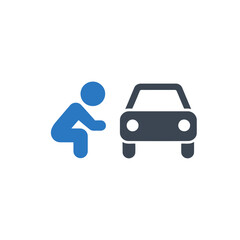Person Near Car Icon