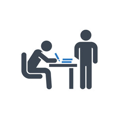 Teacher Supervising Writing Icon