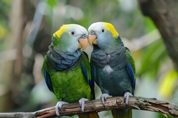 Obraz premium pair of parrots