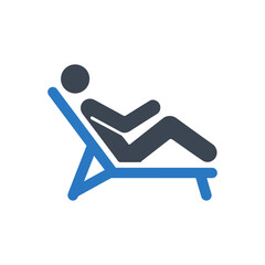 Reclining on Lounge Chair Icon