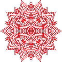 Beautiful flower art and mandala vector design