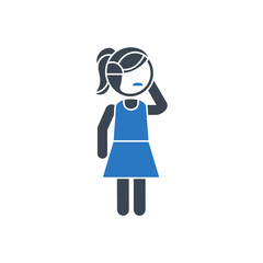 Thoughtful Woman Icon