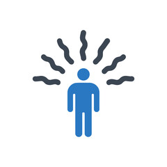 Heat Radiating from Person Icon