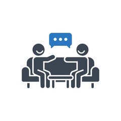 Sitting Discussion Icon