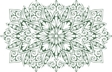 Beautiful flower art and mandala vector design