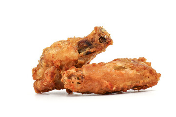 Fried chicken on a white background