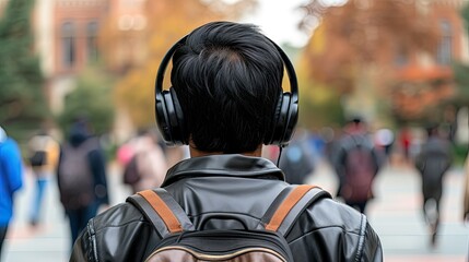 The jogger's mind and body synchronize with the music, creating a seamless flow.