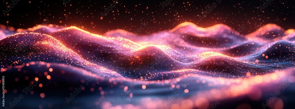 Poster Futuristic Digital Background for AI Communication Data Transmission Encryption Neural Networks Multimedia Scientific Research