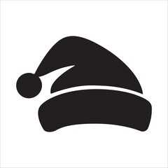 Santa Claus hat black icon